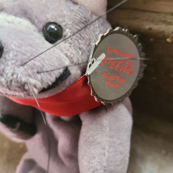 #10040 RETIRED NWT 1997 Coca Cola Seal in Snowflake Cap Bean Bag Plush #0102 - Picture 6 of 7